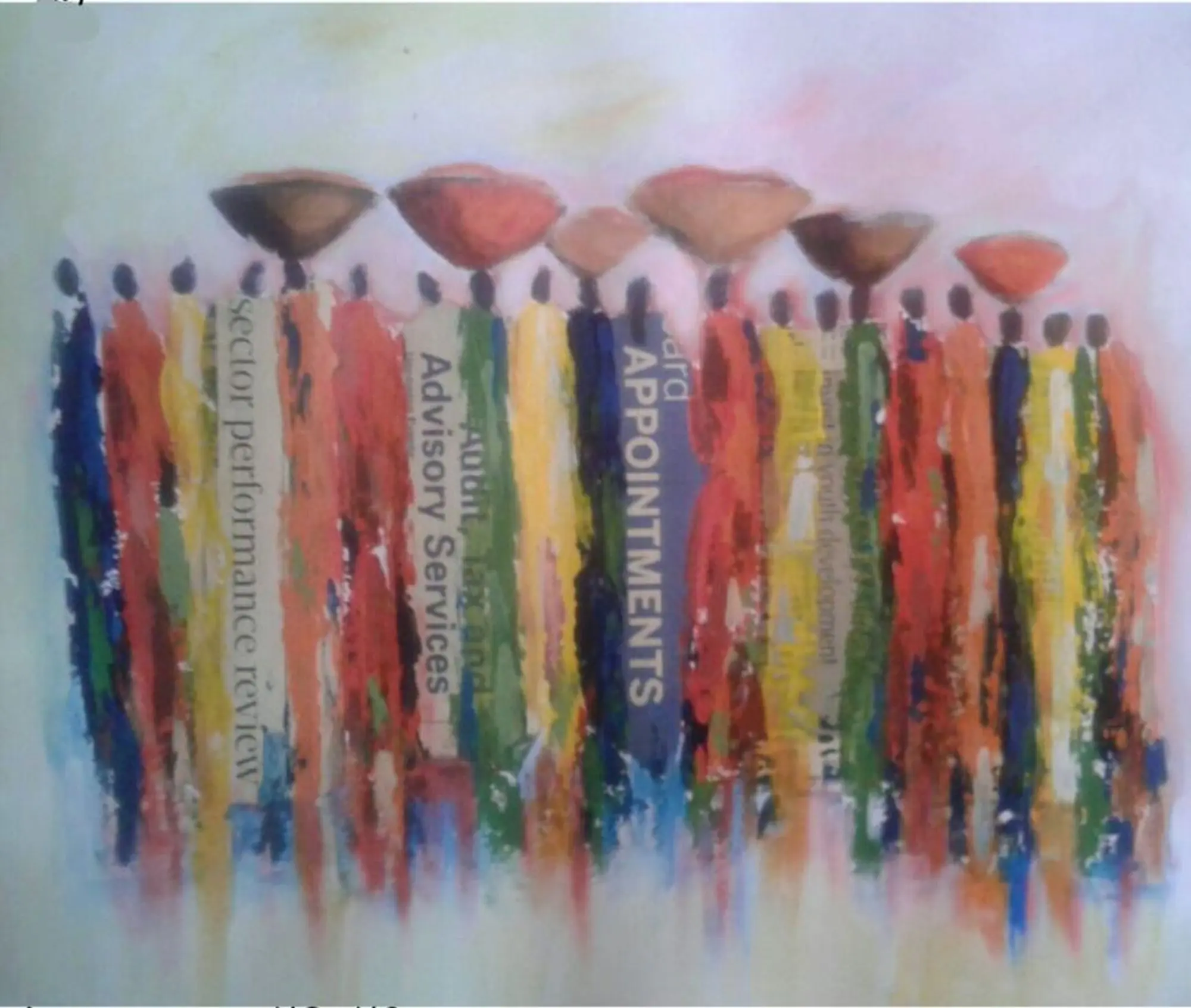 Human Crowd African Art
